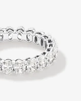 3.15 Carat TW Oval Laboratory-Grown Diamond Eternity Ring in 14kt White Gold