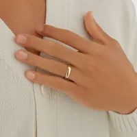 5mm High Domed Wedding Band 10kt Rose Gold