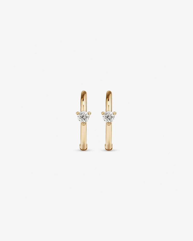 Diamond Accent Sleeper Earrings in 10kt Gold