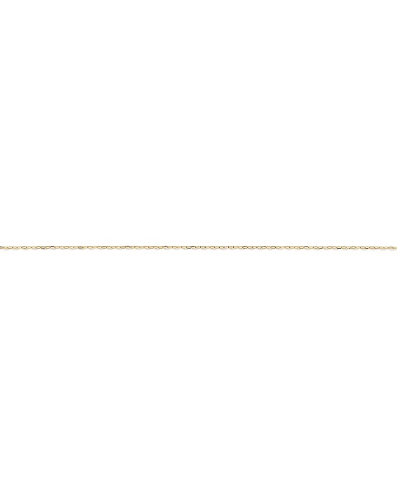 Flat Paperclip Chain Anklet in 10kt Yellow Gold