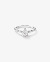 Pear Solitaire Engagement Ring with 1.12ct TW of Diamonds in 14kt White Gold