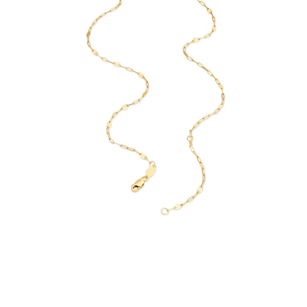 50cm (20") Oval Mirror Cable Chain in 10kt Yellow Gold