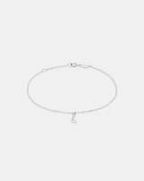 19cm (7.5") N Initial Bracelet in Sterling Silver