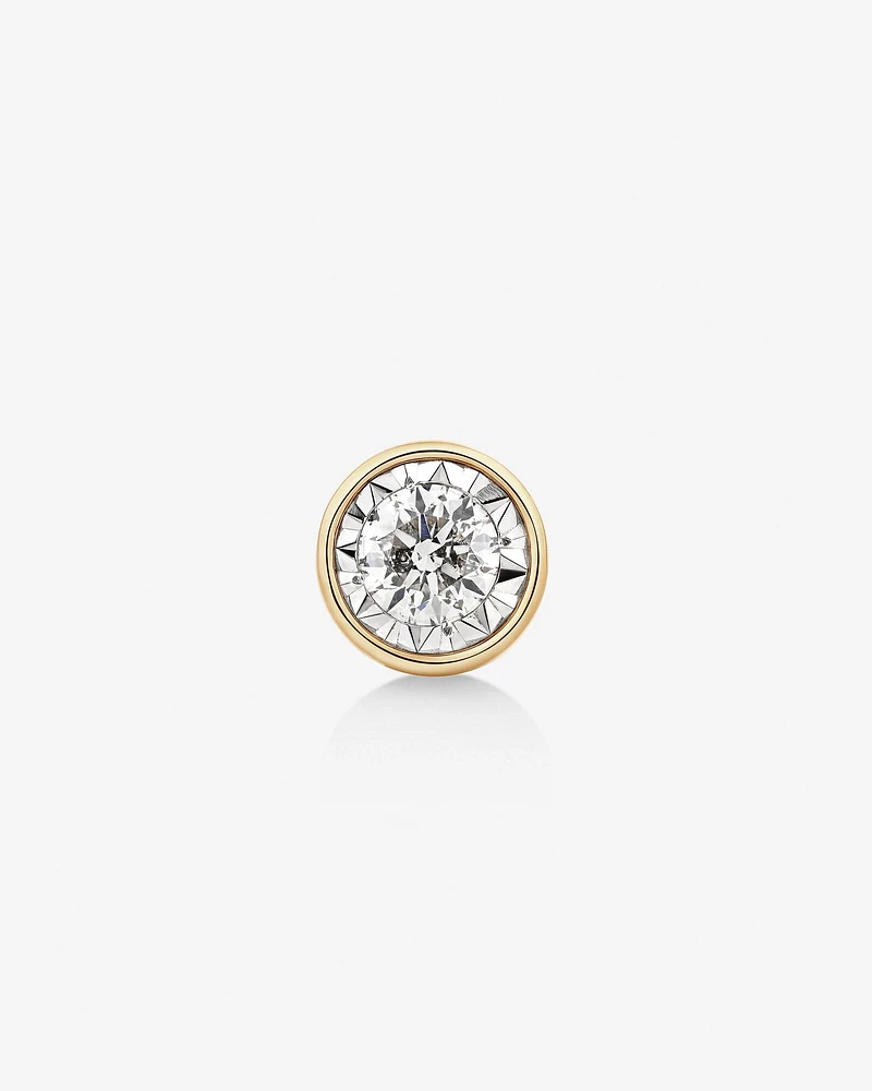 Single Solitaire Stud Earring with 0.30 Carat TW of Diamonds In 10kt Yellow Gold