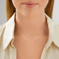 40cm (16") 1.5mm-2mm Width Box Chain in Sterling Silver