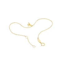 19cm (7.5") C Initial Bracelet in 10kt Yellow Gold