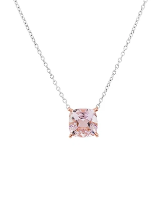 Necklace with Rose Amethyst in Sterling Silver & 10kt Rose Gold