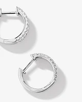 1.00 Carat TW Diamond Dot Dash Huggie Earrings in 14kt White Gold