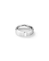 Bague en or blanc 10 K avec diamants totalisant 0,15 ct pour homme