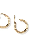 15mm Hoop Earrings in 10kt Yellow Gold