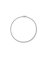 Collier en chaîne boule en argent sterling oxydé