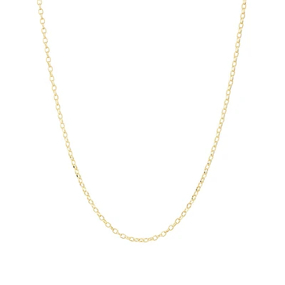 55cm (22") Oval Belcher Chain in 10kt Yellow Gold