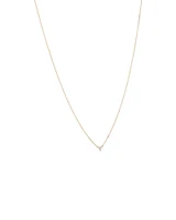 Collier en or jaune 10 K avec diamants totalisant 0,08 ct