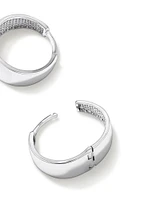 Tapered Huggie Earrings in Sterling Silver