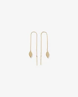 Marquise Disc Threader Earrings in 10kt Yellow Gold