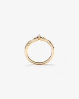 0.12 Carat TW Diamond Contoured Wedding band in 14kt Yellow Gold