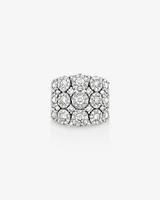 3 Row Bubble Ring with 3.00 Carat TW Diamonds in 14kt White Gold