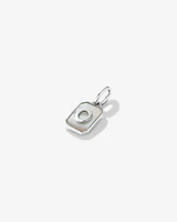 Letter Z Mother of Pearl Initial Pendant in Sterling Silver