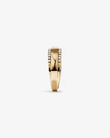 Two Row Ring with 0.37 TW of Diamonds In 10kt Yellow Gold