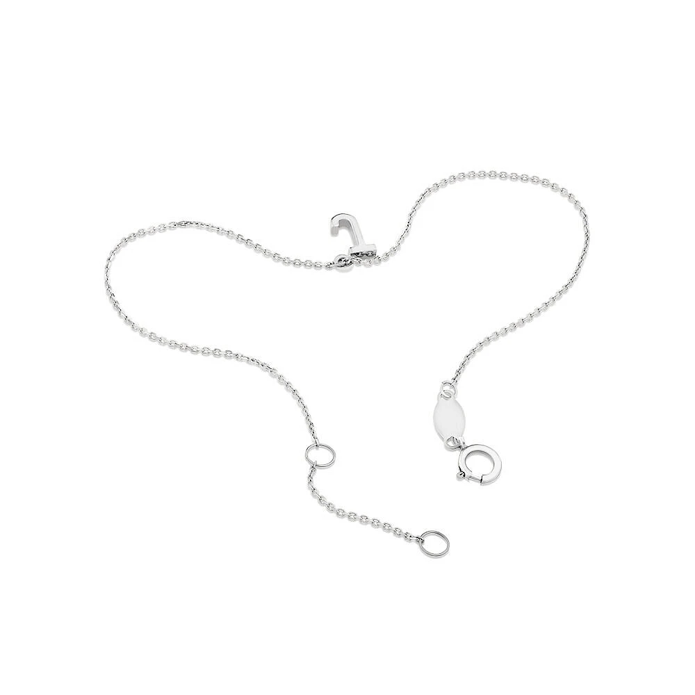 Bracelet à initiale « D » en argent