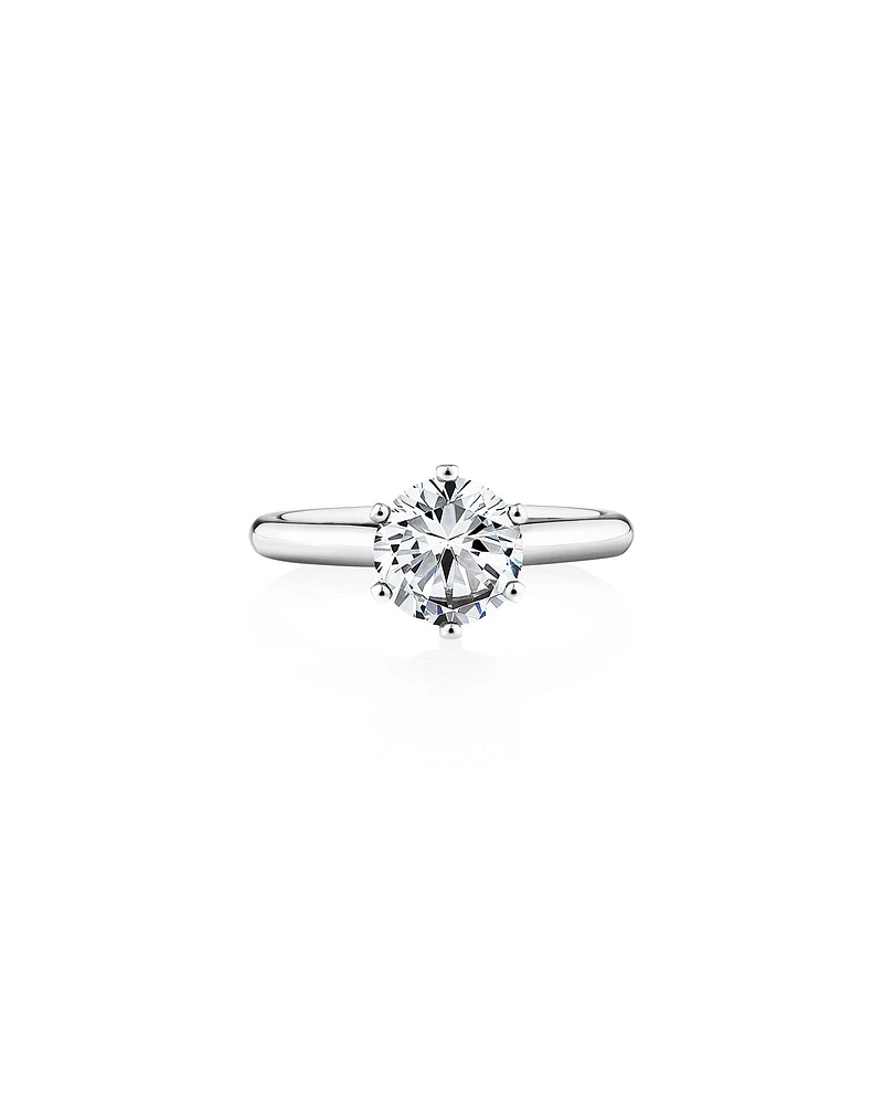 Certified Solitaire Engagement Ring with A 1 1/2 Carat TW Diamond in 18kt White Gold