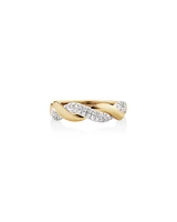 Twist Ring with 1/5 Carat TW of Diamonds in 10kt Yellow Gold