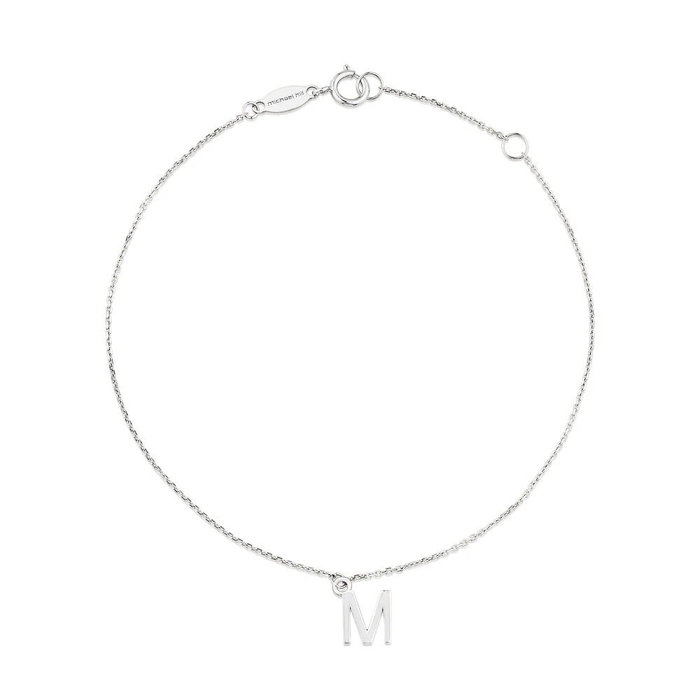 Bracelet à initiale « D » en argent