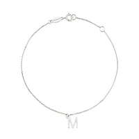 19cm (7.5") N Initial Bracelet in Sterling Silver