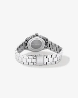 Montre Femme En Nacre En Acier Inoxydable Ton Argent