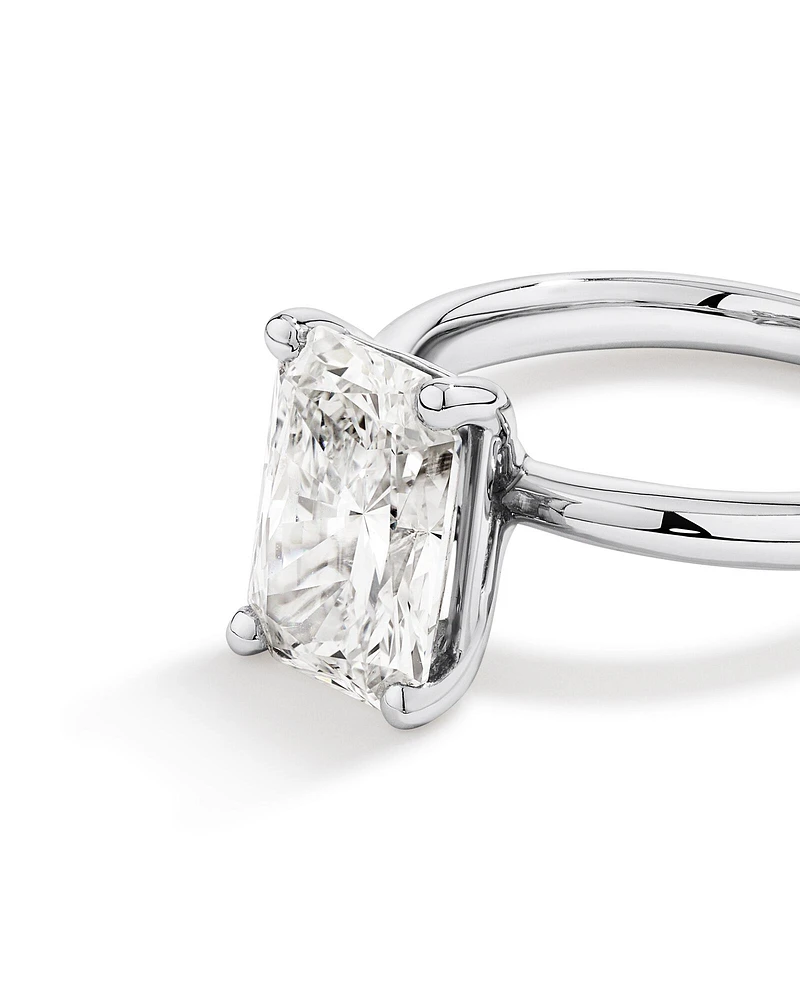 3.00 Carat TW Radiant Cut Laboratory-Grown Diamond Solitaire Engagement Ring in Platinum