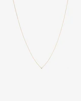 Mini collier solitaire en diamant en or blanc 10kt