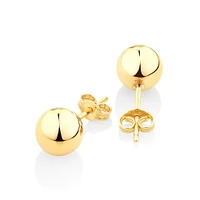 7mm Ball Stud Earrings in 10kt Yellow Gold
