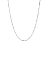 55cm (22") 3.75mm Width Figaro Chain Necklace in Sterling Silver