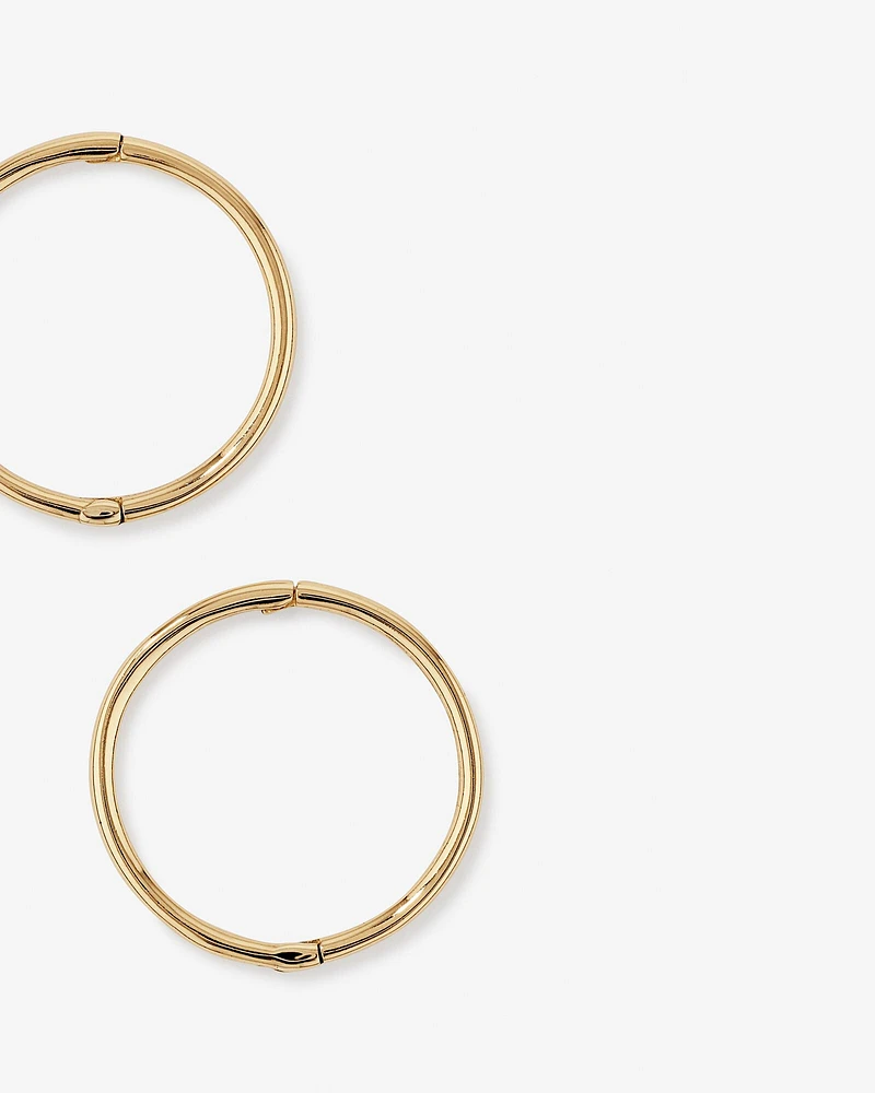 14mm Sleeper Earrings in 10kt Yellow Gold