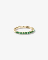 Emerald Stacker Ring in 10kt Yellow Gold