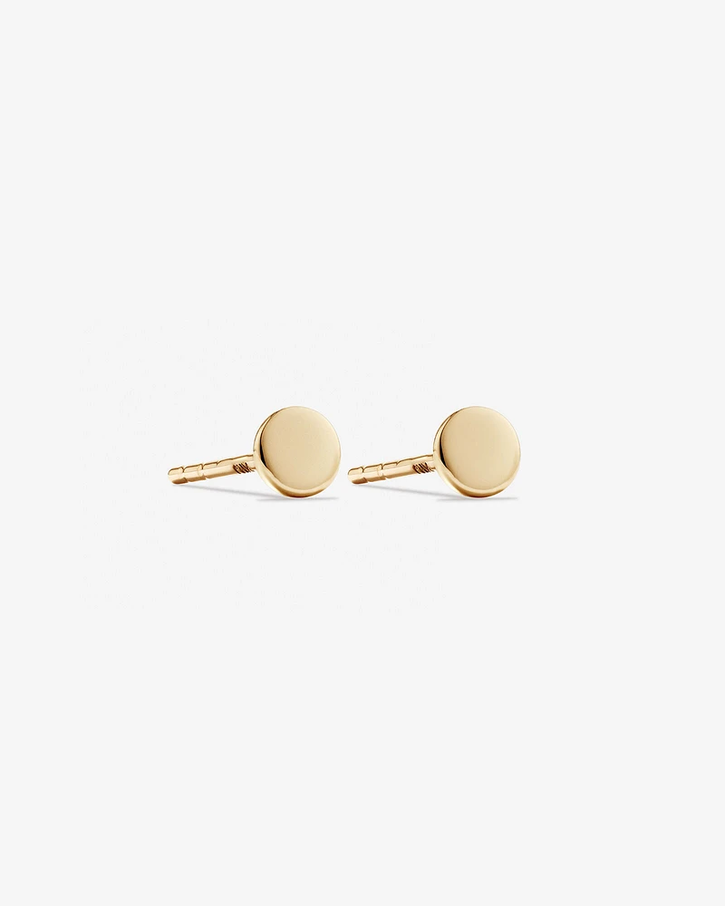 4mm Circle Stud Earrings in 10kt Rose Gold