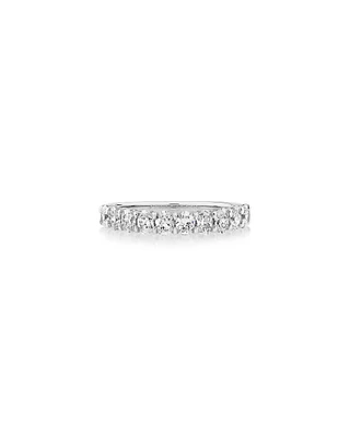 10 Stone Wedding Band with .90 Carat TW Diamonds in 14kt White Gold