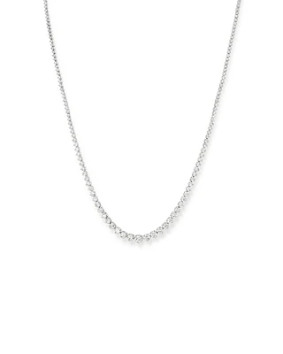 10.00 Carat TW Graduated Diamond Riviera Tennis Necklace in 18kt White Gold