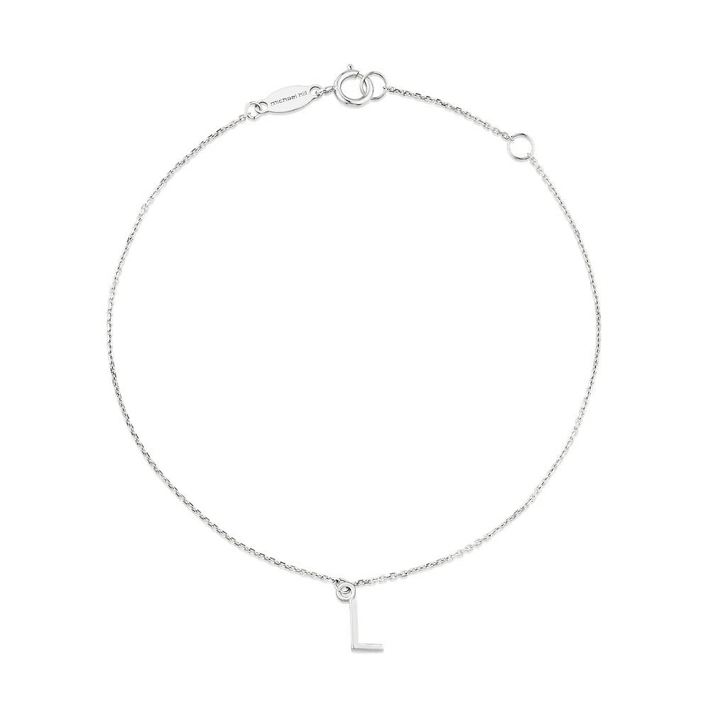 Bracelet à initiale « D » en argent