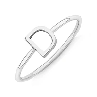 C Initial Ring in Sterling Silver