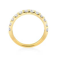 1.00 Carat TW Claw Set Diamond Wedding Ring in 14kt Yellow Gold