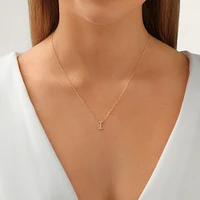 "K" Initial Necklace with 0.10 Carat TW of Diamonds in 10kt Yellow Gold