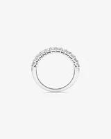 Carat TW Claw Set Laboratory-Grown Diamond Wedding Ring in 14kt White Gold