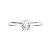 Evermore Certified Solitaire Engagement Ring with a Carat TW Diamond in 14kt White Gold