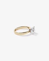 2.00 Carat TW Round Brilliant Lab-Grown Diamond Solitaire Engagement Ring in 14kt Yellow and White Gold