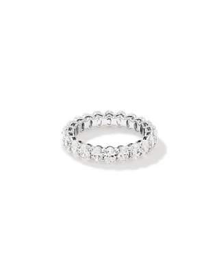 3.15 Carat TW Oval Laboratory-Grown Diamond Eternity Ring in 14kt White Gold