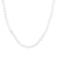 Cultured Freshwater Pearl Necklace in Sterling Silver