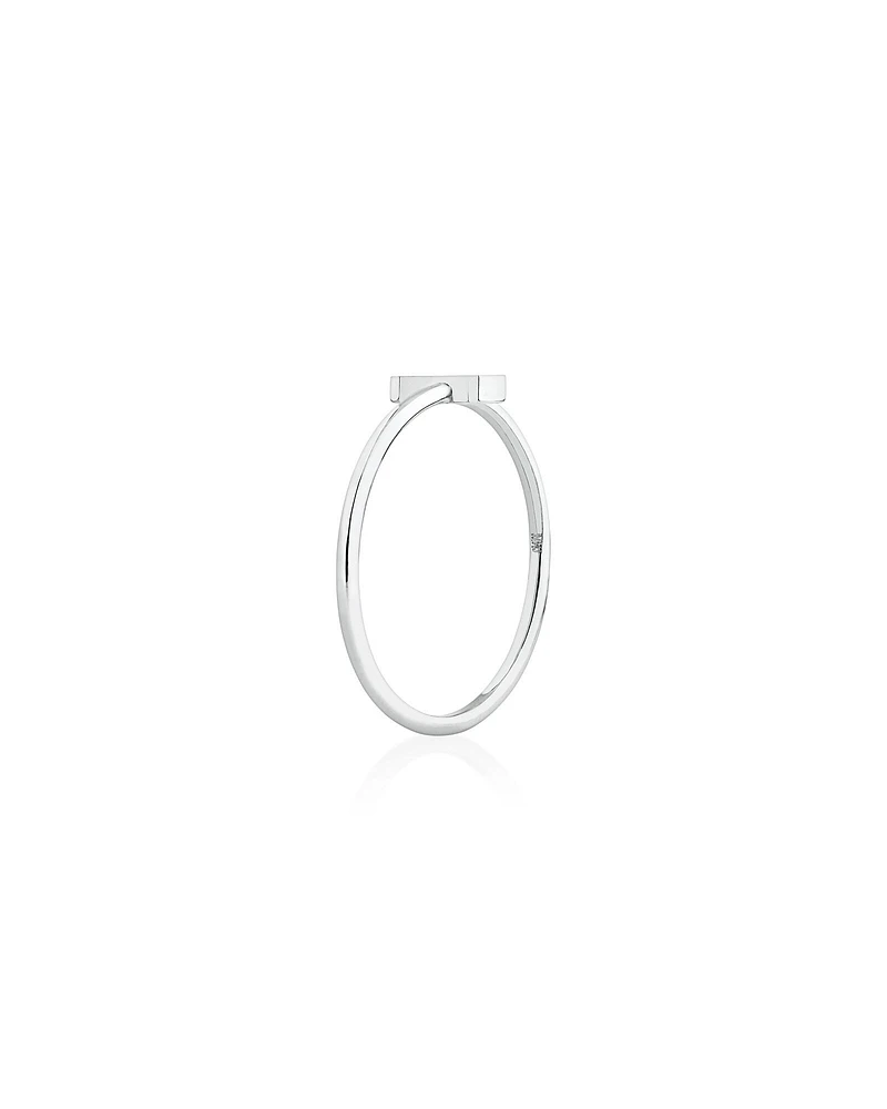 C Initial Ring in Sterling Silver