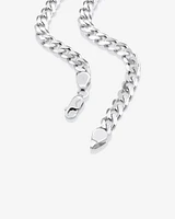 55cm (22") 7.2mm Width Curb Chain in Sterling Silver