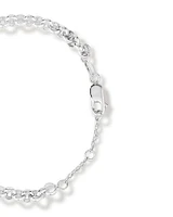 Heart Charm Belcher Bracelet in Sterling Silver